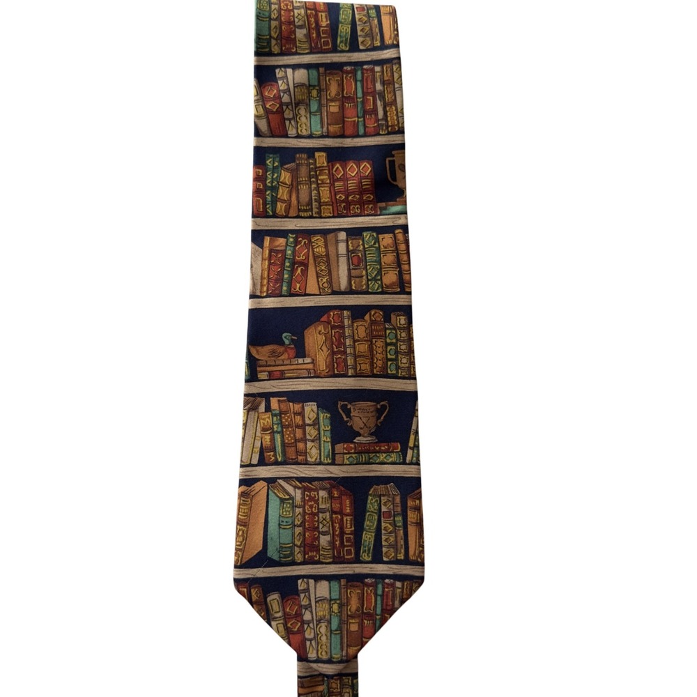 Alyn Neckwear Bookshelf Tie Novelty Duck Trophy Librarycore Mens Tie